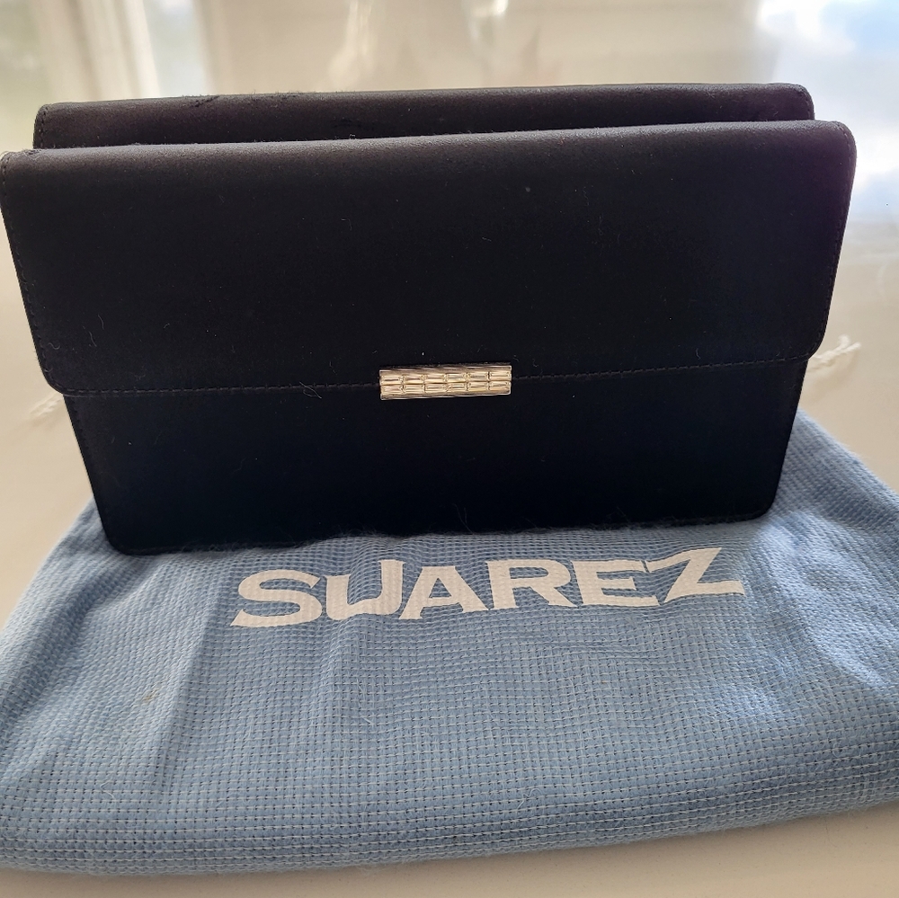 Suarez SATIN DOUBLE FLAP CLUTCH